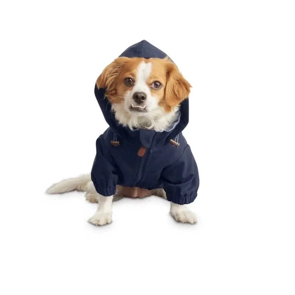 Dog Clothes Lot: Hooded Coat, Jersey‎ Shirt, & Safety Vest Bundle Dog Rain Coat